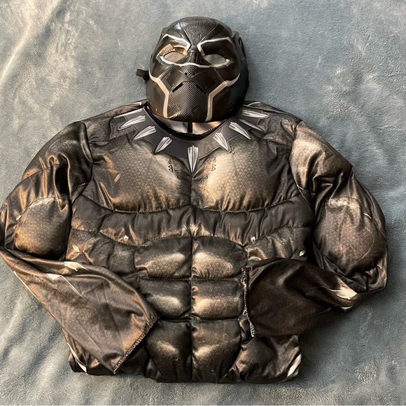 Rubie's Officieel Disney-kostuummasker, Black Panther van Marvels Endgame, halfmasker, eenheidsmaat voor kinderen, Halloween